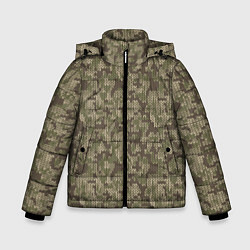 Зимняя куртка для мальчика Вязаный Лесной Камуфляж