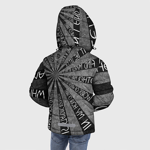 Зимняя куртка для мальчика Beatles черно-белый / 3D-Черный – фото 4