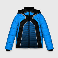 Куртка зимняя для мальчика ТЕХНОЛОГИЧЕСКАЯ БРОНЯ СИНЯЯ, цвет: 3D-черный