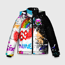 Куртка зимняя для мальчика 6ix9ine сикс найн, цвет: 3D-светло-серый