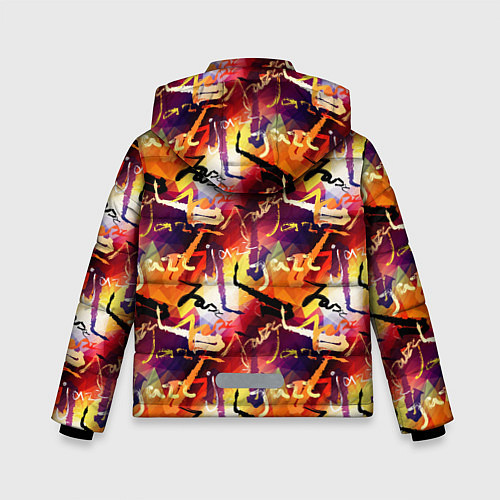 Зимняя куртка для мальчика Джазовая Музыка / 3D-Светло-серый – фото 2