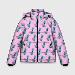Куртка зимняя для мальчика Ананасовый неон, цвет: 3D-светло-серый