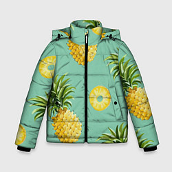 Зимняя куртка для мальчика Большие ананасы