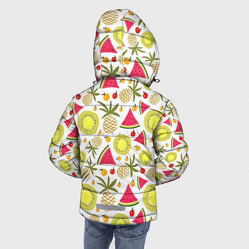 Зимняя куртка для мальчика Летние вкусности / 3D-Черный – фото 4
