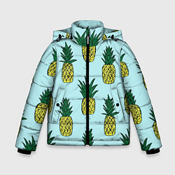Зимняя куртка для мальчика Рисунок ананасов