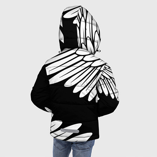 Зимняя куртка для мальчика КРЫЛЬЯ СВОБОДЫ ГЕРБ РОССИИ / 3D-Черный – фото 4