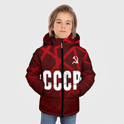 Куртка зимняя для мальчика СССР КРАСНЫЕ ЛИНИИ, цвет: 3D-светло-серый — фото 2