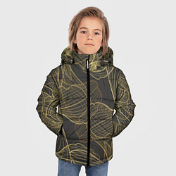 Куртка зимняя для мальчика Цветы, линии, узоры, цвет: 3D-красный — фото 2