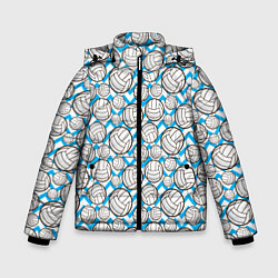Куртка зимняя для мальчика Мячи Волейбольные, цвет: 3D-светло-серый