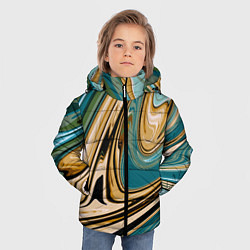 Куртка зимняя для мальчика Маскировочный мраморный принт, цвет: 3D-светло-серый — фото 2