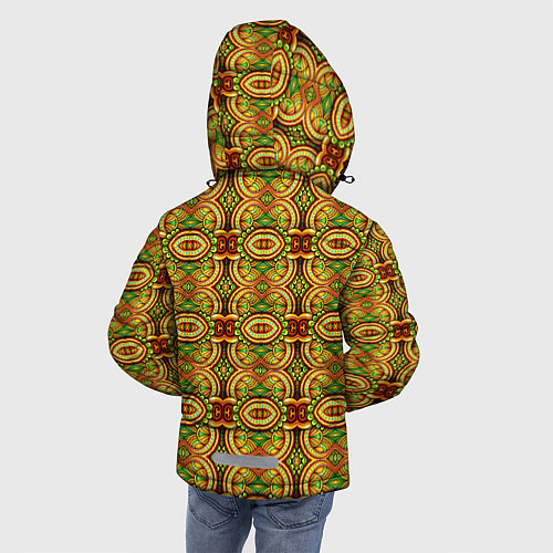 Зимняя куртка для мальчика Абстрактные узоры / 3D-Черный – фото 4
