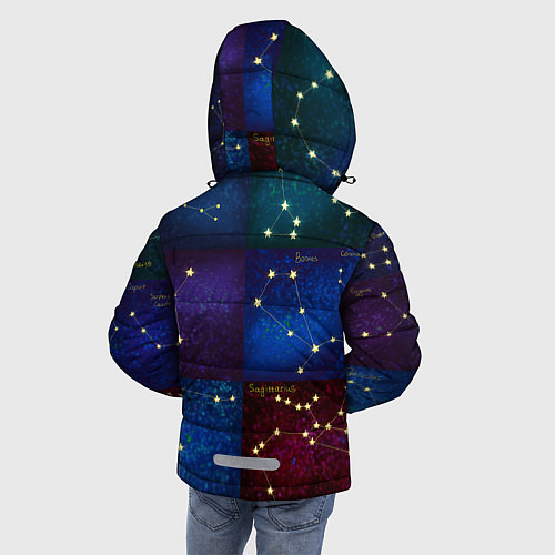 Зимняя куртка для мальчика Созвездия Северного полушария летом / 3D-Черный – фото 4