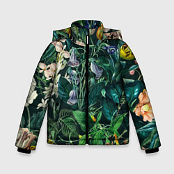 Зимняя куртка для мальчика Цветы Темный Сад