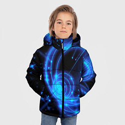 Куртка зимняя для мальчика Неоновый космос Neon space, цвет: 3D-светло-серый — фото 2