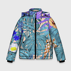 Зимняя куртка для мальчика Цветы Цветущие Тропики