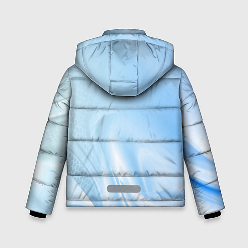 Зимняя куртка для мальчика Голубые завихрения / 3D-Светло-серый – фото 2