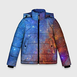 Куртка зимняя для мальчика Яркая вселенная, цвет: 3D-светло-серый