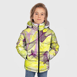 Куртка зимняя для мальчика Абстракция Желтый и розовый Дополнение Коллекция G, цвет: 3D-черный — фото 2
