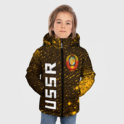 Куртка зимняя для мальчика USSR - ГЕРБ - Арт, цвет: 3D-черный — фото 2