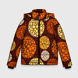 Куртка зимняя для мальчика ТЕКСТУРА МОЛЕКУЛ, цвет: 3D-светло-серый