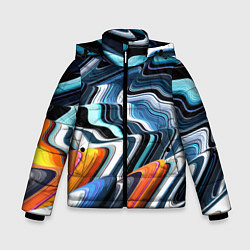 Куртка зимняя для мальчика Abstraction expressive pattern, цвет: 3D-красный