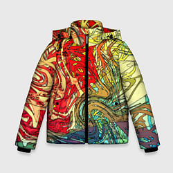Зимняя куртка для мальчика Хаотичные линии Abstract pattern