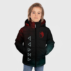 Куртка зимняя для мальчика The witcher Волк Черные Молнии, цвет: 3D-светло-серый — фото 2