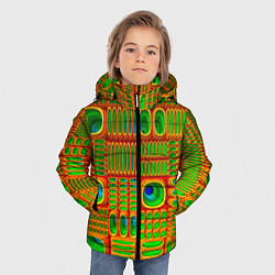 Куртка зимняя для мальчика ОПТИЧЕСКАЯ АБСТРАКЦИЯ, цвет: 3D-светло-серый — фото 2
