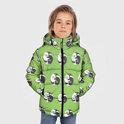 Куртка зимняя для мальчика Орнамент котики инь янь, цвет: 3D-красный — фото 2