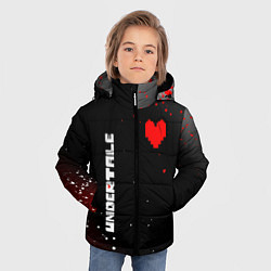 Куртка зимняя для мальчика Undertale брызги красок, цвет: 3D-красный — фото 2