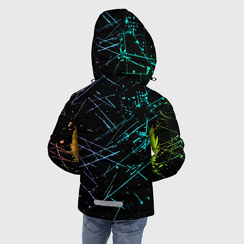 Зимняя куртка для мальчика ROBLOX неоновый логотип / 3D-Светло-серый – фото 4