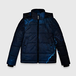 Куртка зимняя для мальчика Звездные облака, цвет: 3D-черный