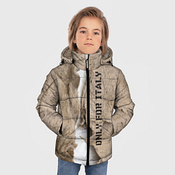 Куртка зимняя для мальчика Только для Италии Мешковина Рваньё Only for Italy, цвет: 3D-черный — фото 2