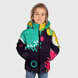 Куртка зимняя для мальчика АБСТРАКТНАЯ ЦВЕТНАЯ ЗАЛИВКА, цвет: 3D-черный — фото 2