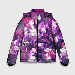 Куртка зимняя для мальчика Wild flowers, цвет: 3D-черный