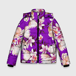 Зимняя куртка для мальчика Цветы Фиолетовый Цветок