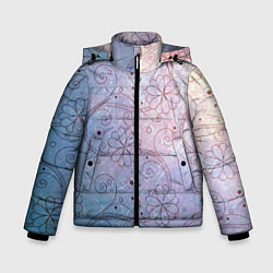 Куртка зимняя для мальчика Градиентный вьюнок, цвет: 3D-красный