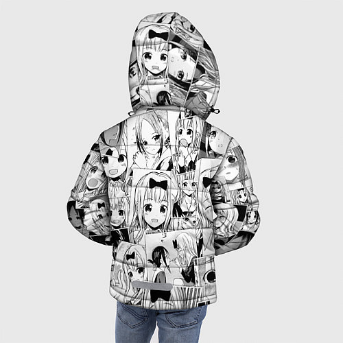 Зимняя куртка для мальчика Госпожа Кагуя паттерн / 3D-Черный – фото 4