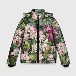 Зимняя куртка для мальчика Цветы Лилия Тигровая
