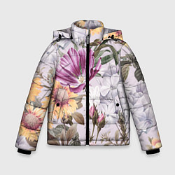 Зимняя куртка для мальчика Цветы Романтический Букет