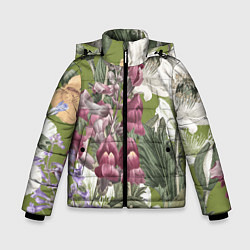 Зимняя куртка для мальчика Цветы Ностальгический Весенний Узор