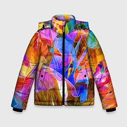 Зимняя куртка для мальчика Красочный цветочный паттерн Лето Colorful floral p