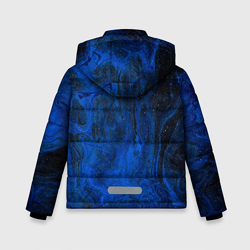 Зимняя куртка для мальчика Синий абстрактный дым / 3D-Светло-серый – фото 2