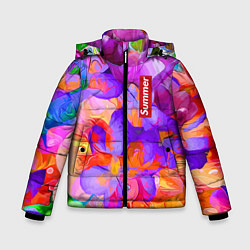 Зимняя куртка для мальчика Красочный цветочный паттерн Лето Colorful Floral P