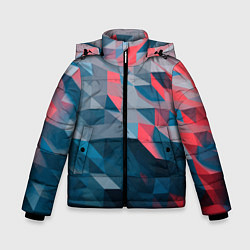 Куртка зимняя для мальчика Абстрактный геометрический паттерн Abstract geomet, цвет: 3D-светло-серый
