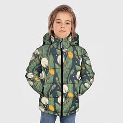 Куртка зимняя для мальчика Цветение одуванчиков, цвет: 3D-светло-серый — фото 2