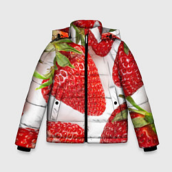 Куртка зимняя для мальчика Strawberries, цвет: 3D-светло-серый