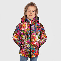 Куртка зимняя для мальчика САД В ЦВЕТУ, цвет: 3D-светло-серый — фото 2