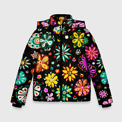 Зимняя куртка для мальчика MULTICOLORED FLOWERS