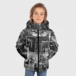 Куртка зимняя для мальчика Тёмные души комикс, цвет: 3D-светло-серый — фото 2